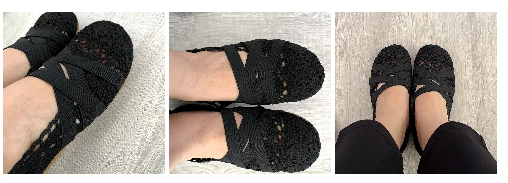 Elegante Frau Schuh Sommer Air Mesh Wohnungen frauen Atmungsaktive Mary Jane Schuhe Damen Knöchel Riemchen Ballett Schuhe Ausschnitt Spitze Loafer – Detail 9