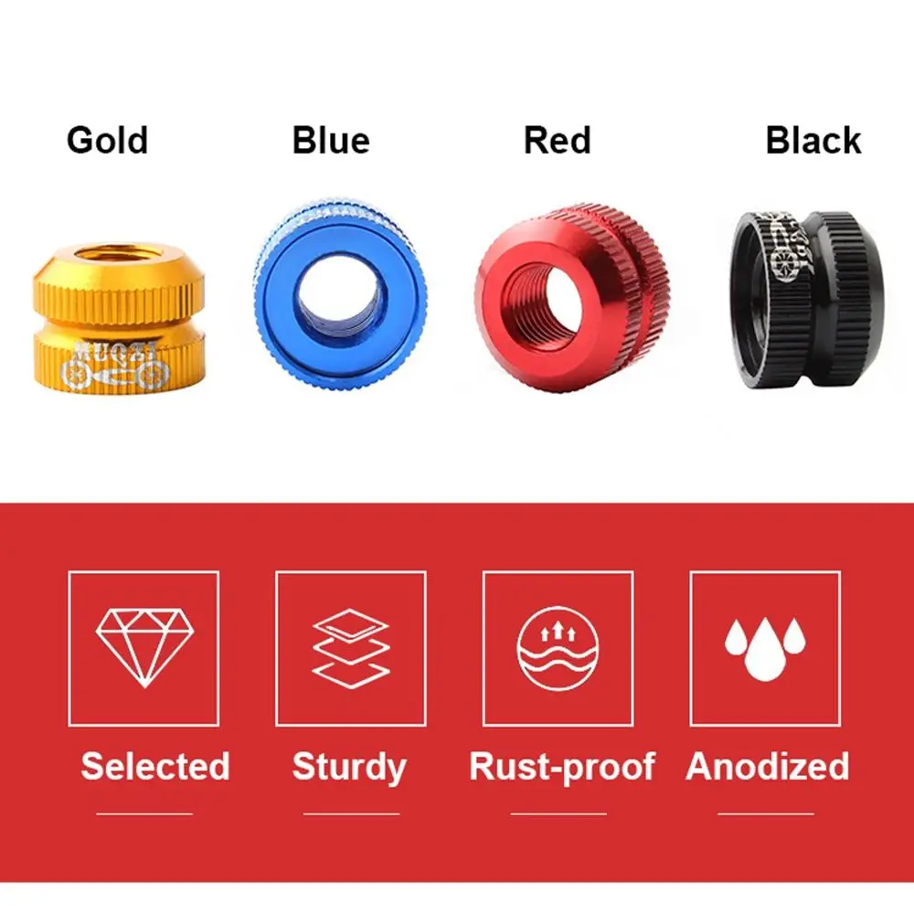 1/2pcs Outdoor Accessories Bike Vacuum Tire Bicycle Tires Tube Valve Caps Law Mouth Nuts Lock Nut Replacement