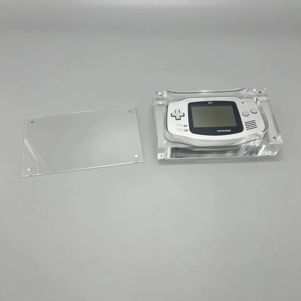 Caixa de Exibição Acrílica Transparente Alta Capa Magnética para Gameboy Advance Gba Console Caixa de Armazenamento