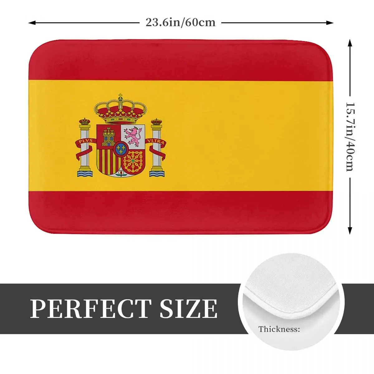 Flag Of Spain Non-slip Doormat Floor Mat Dust-proo Carpet Rug for Kitchen Entrance Home Balcony Footpad Mats 2