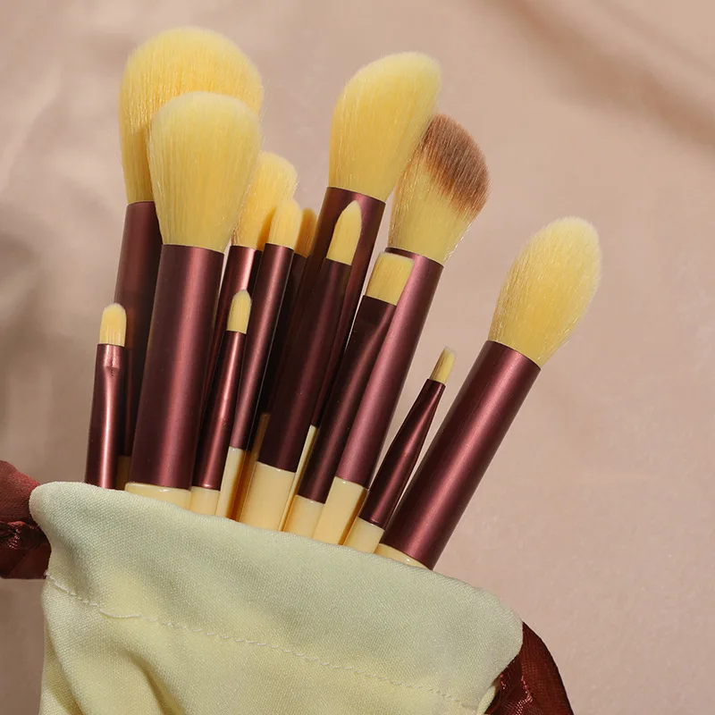 13pcs Makeup Brushes Set Eye Shadow Foundation Women Cosmetic Brush Eyeshadow Blush Beauty Soft Make Up Tools Bag 3