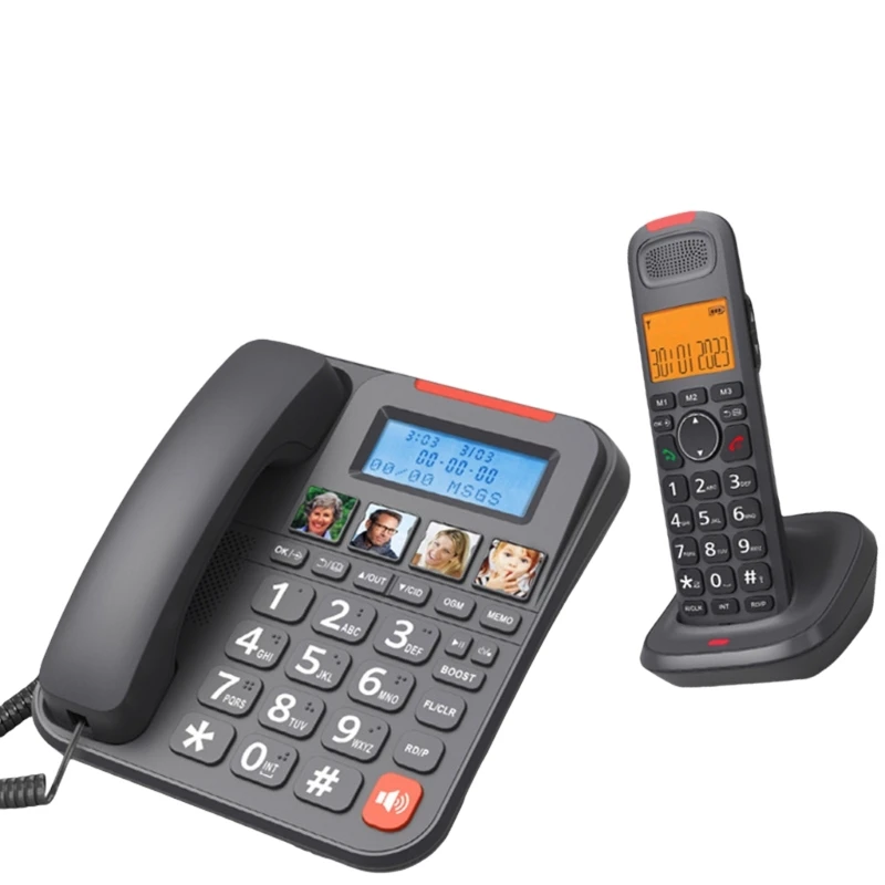 Adjustable Ringtone Corded Telephone for Home Office
