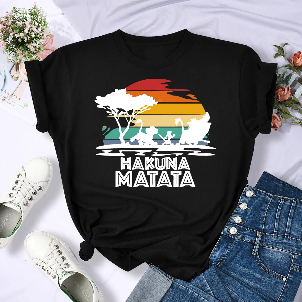 Hakuna Matata T Shirt Pumba Femme Couples Shirts T Shirt Timon Et