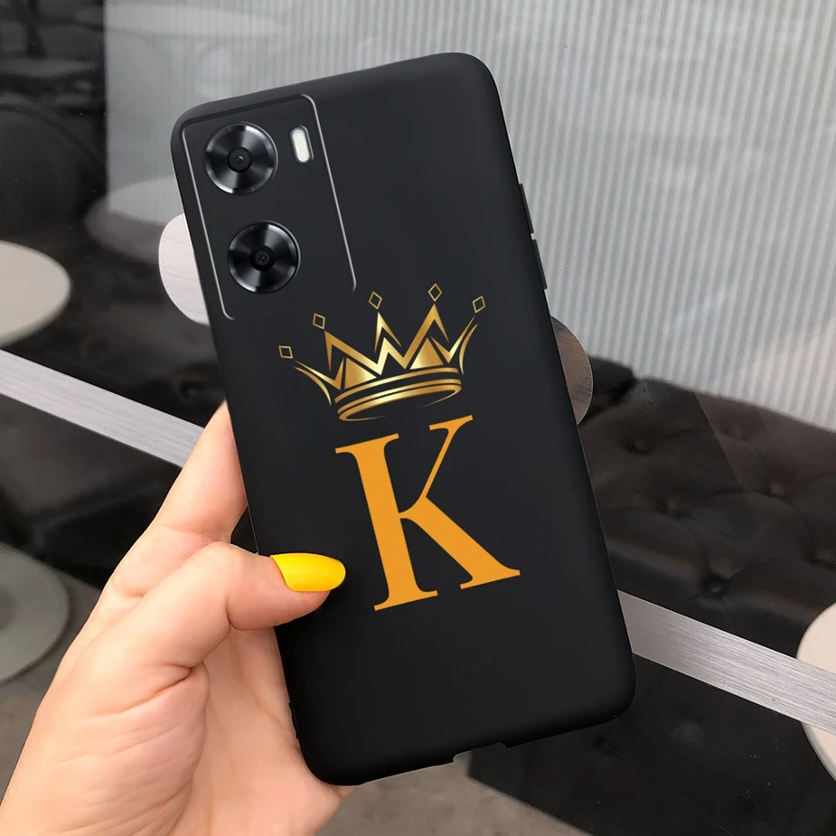 Cute Crown Letters Soft TPU Matte Phone Case - Enhanced Protection and Style
