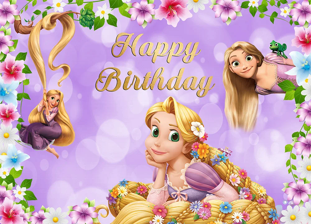 Disney Tangled Custom Happy Birthday Banner Personalized Poster M457