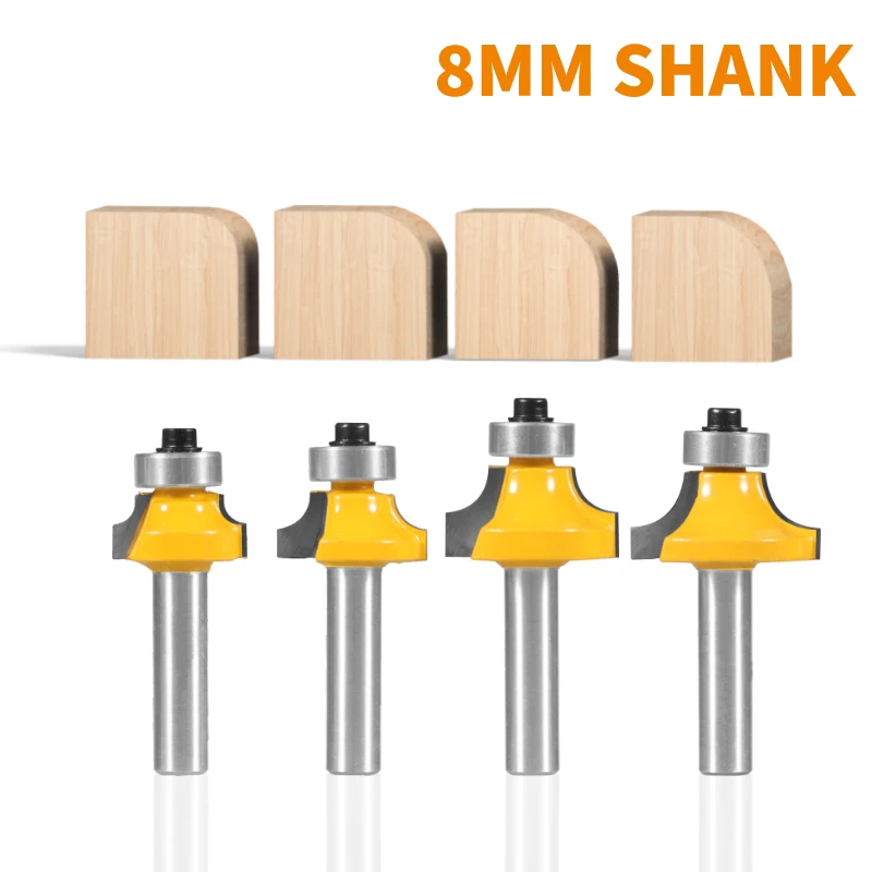 

8MM Shank Corner Round Over Router Bit Woodworking Milling Cutter For Wood Face Mill