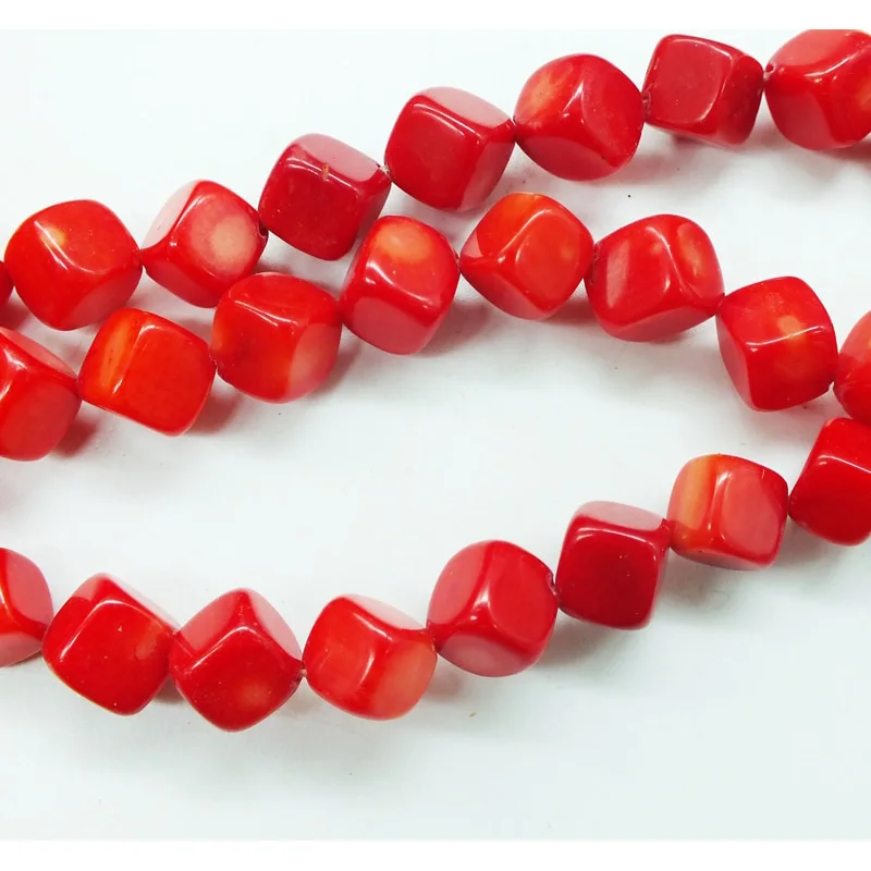 

1 share Exquisite 8MM Ling form AAA Red Coral Loose Beads 15 inch