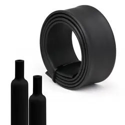 Heat Shrink Tubing with Double Wall Rubber Sleeve - 4:1 Shrink Ratio, Multiple Diameter Options - 6mm (Black)