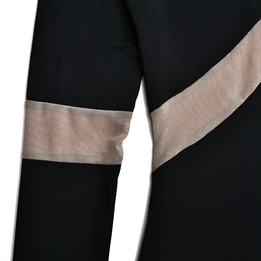 -Women's Split Long Sleeve Midi Dress, Sexy Hollow Out, Split, Irregular, Irregular, Party, Club, Evening