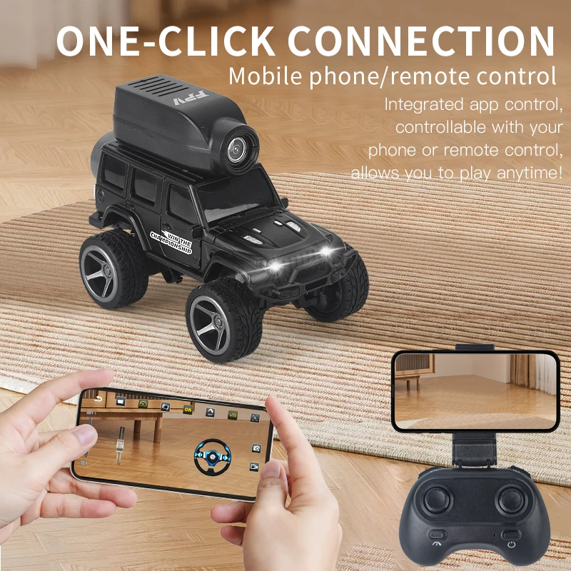 1:64 Mini RC Car 2.4G Remote Control Vehicle With Camera WiFi APP Control High Speed Racing Stunt Cars Toy Gift For_voghion.com