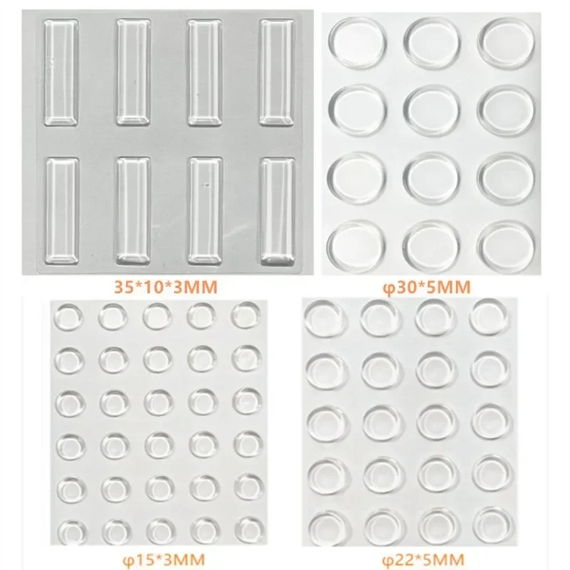 Door Stopper Silicone Door Stopper Door Stopper Bumpers Silicone Rubber Bumpers for Toilets Drawer Door Cabinets Anti-collision Self Adhesive Mute Protection Pad