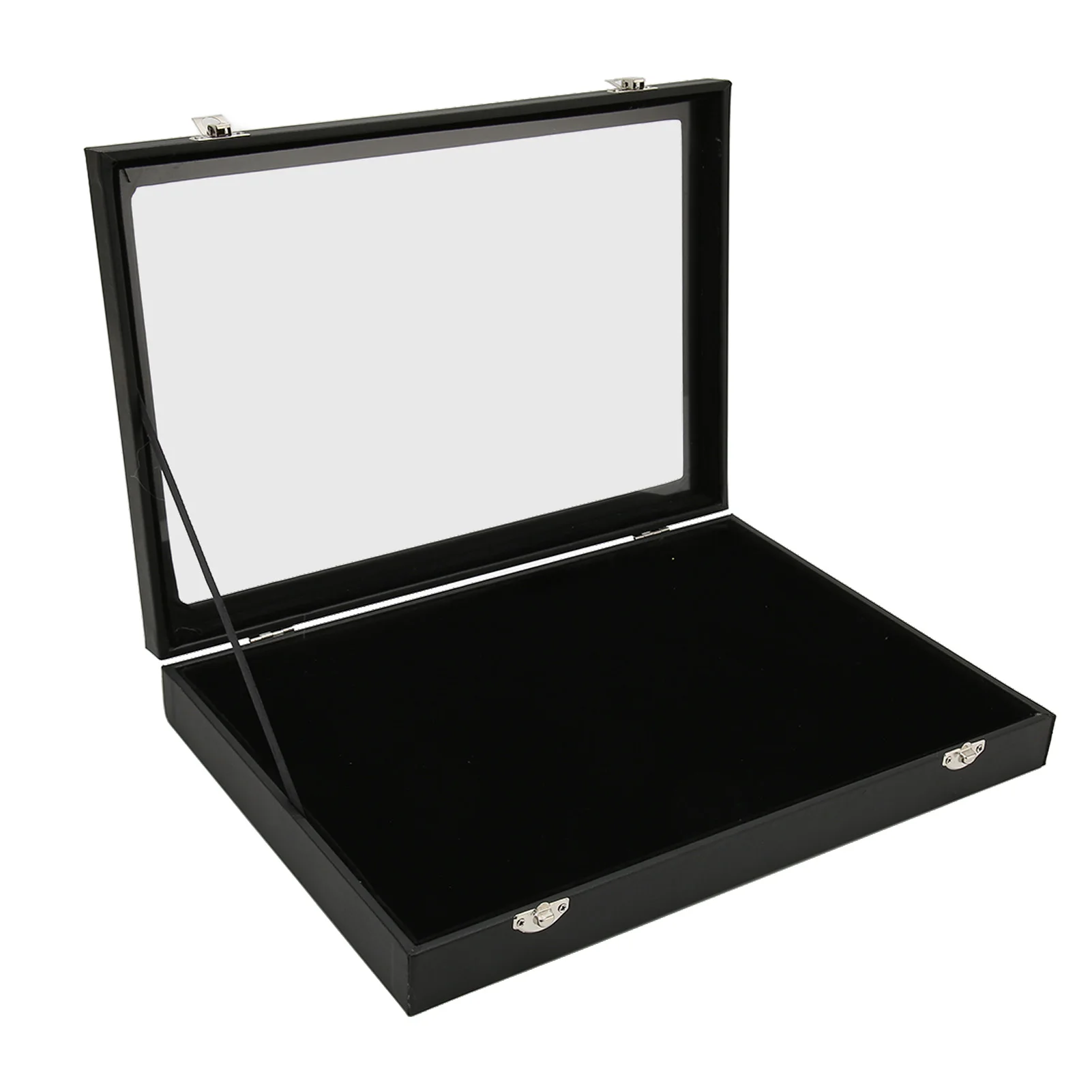 jewelry box Pin Display Case Transparent Dustproof Pin Shadow Box for Military Medal Jewelry Pin Badge Collection Black