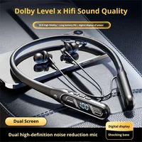 EARDECO 80Hrs Wireless Headphones HD Microphone 5.4 Bluetooth Headphone Waterproof Neckband Bluetooth Earphone Sport Bass Stereo