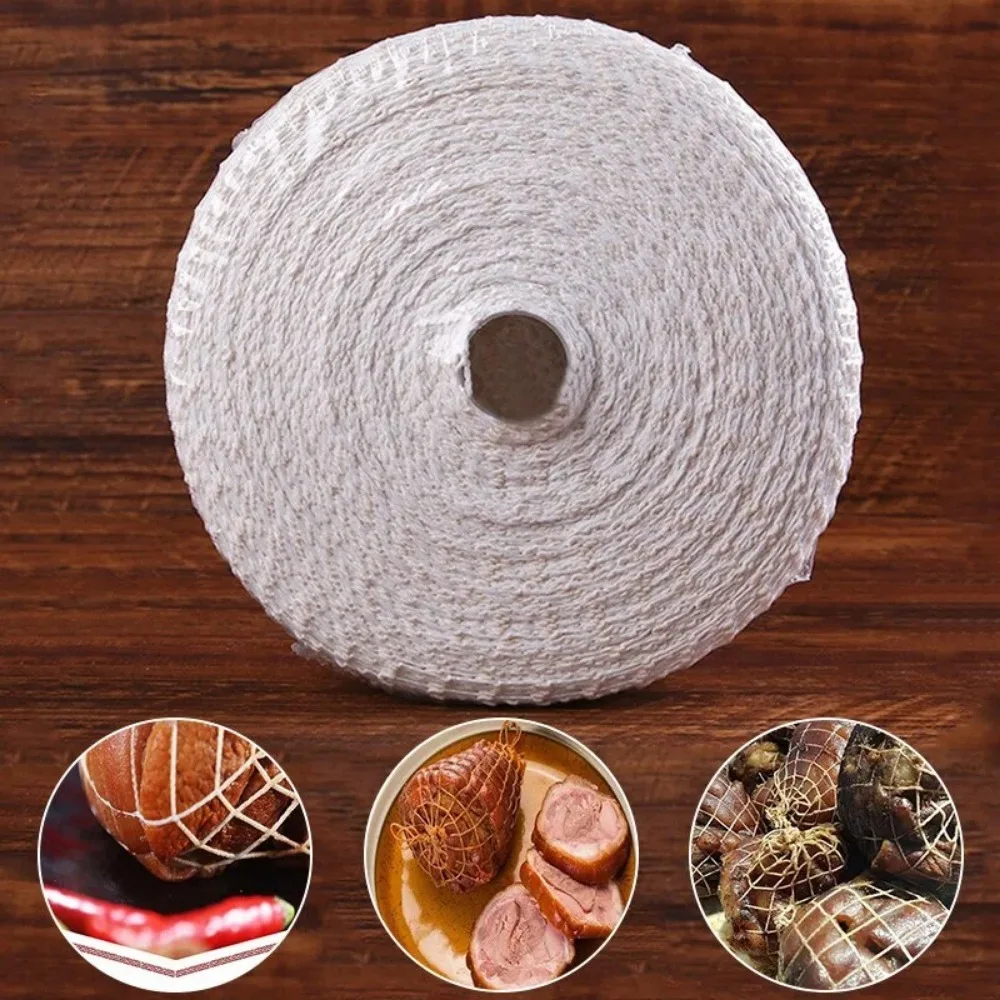 3 Meters Cotton Meat Net Ham Sausage Net Butcher's String Sausage Roll Hot Dog Casing Packaging Tools Meat Cooking Tool meat netting