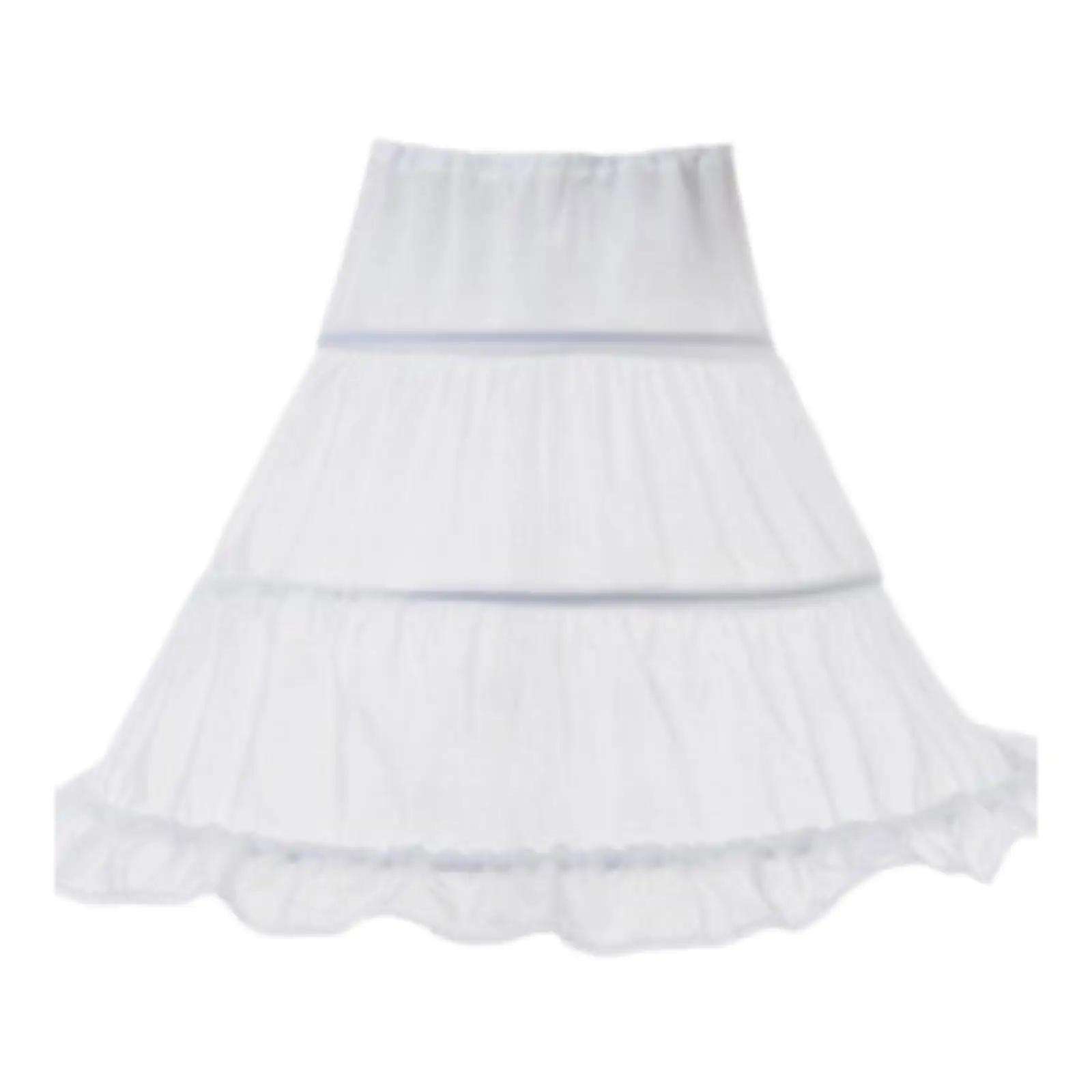 Girls 3 Hoops Petticoat Beautiful Bustle Decorative Lolita Crinoline Skirt for