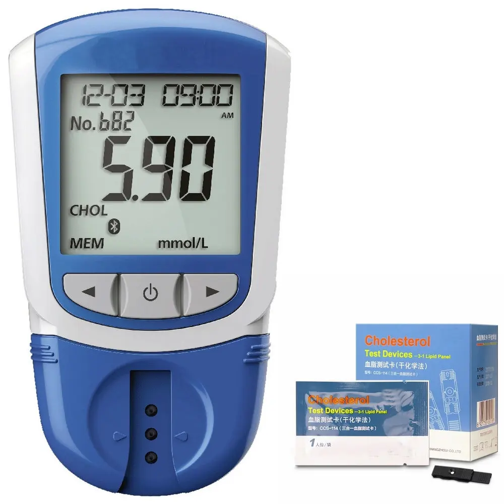 

5 in 1 Lipid Meter Cholesterol Triglycerides HDL LDL CHOL/HDL Ratio Testing Meter Lipid Profile Meter +Lipid Panel