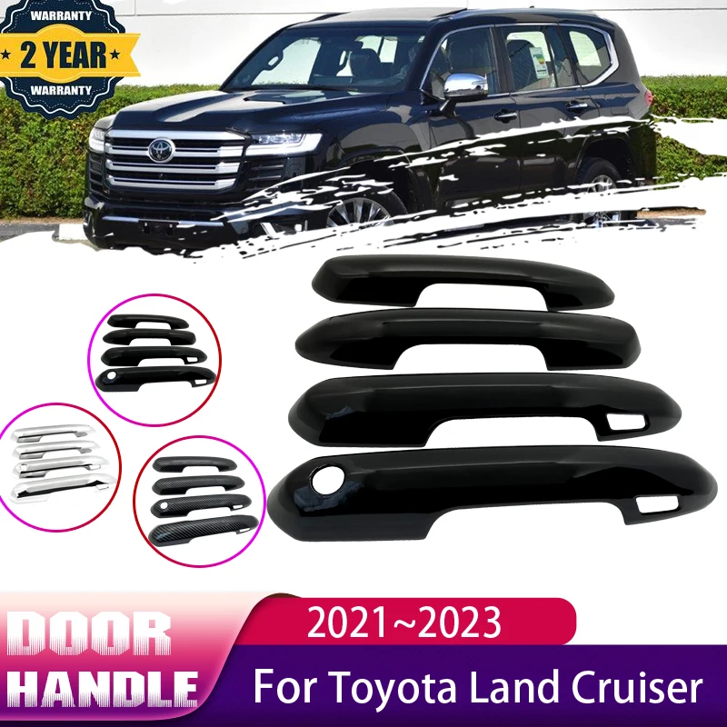 Lussuosa Maniglia Per Porta Nera Esterna Per Toyota Land Cruiser 300 J300 2022 Accessori Lexus Lx J310 2021 ~ 2023 Accessori Per Auto
