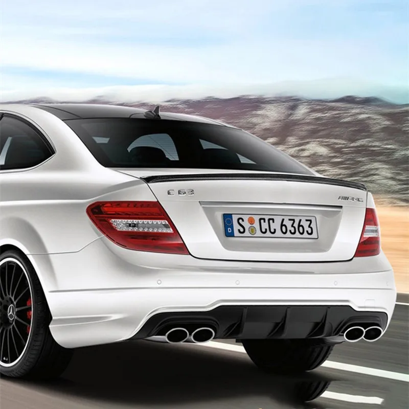 뒷 트렁크 리드 부츠 Ducktail 스포일러 날개 2007-2014 메르세데스 벤츠 C 클래스 W204 C180 C250 C300 C63 AMG 튜닝 액세서리