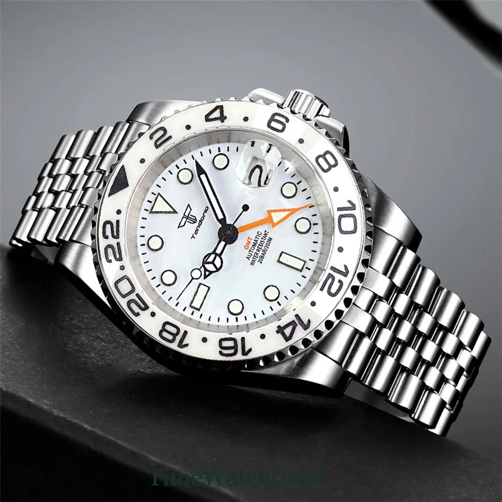 Tandorio 40mm NH34 Movement Automatic Watch for Men GMT Function