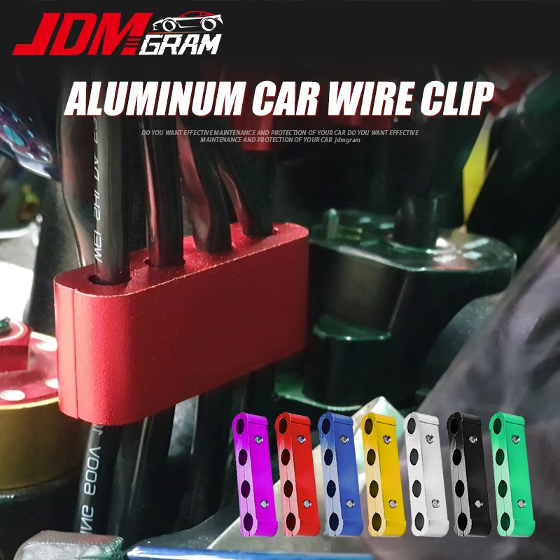 

3pcs Car Spark Plug Wire Clip Universal Organizer Storage Aluminum Alloy Separator Line Ignition Cable Clamp Auto Accessories