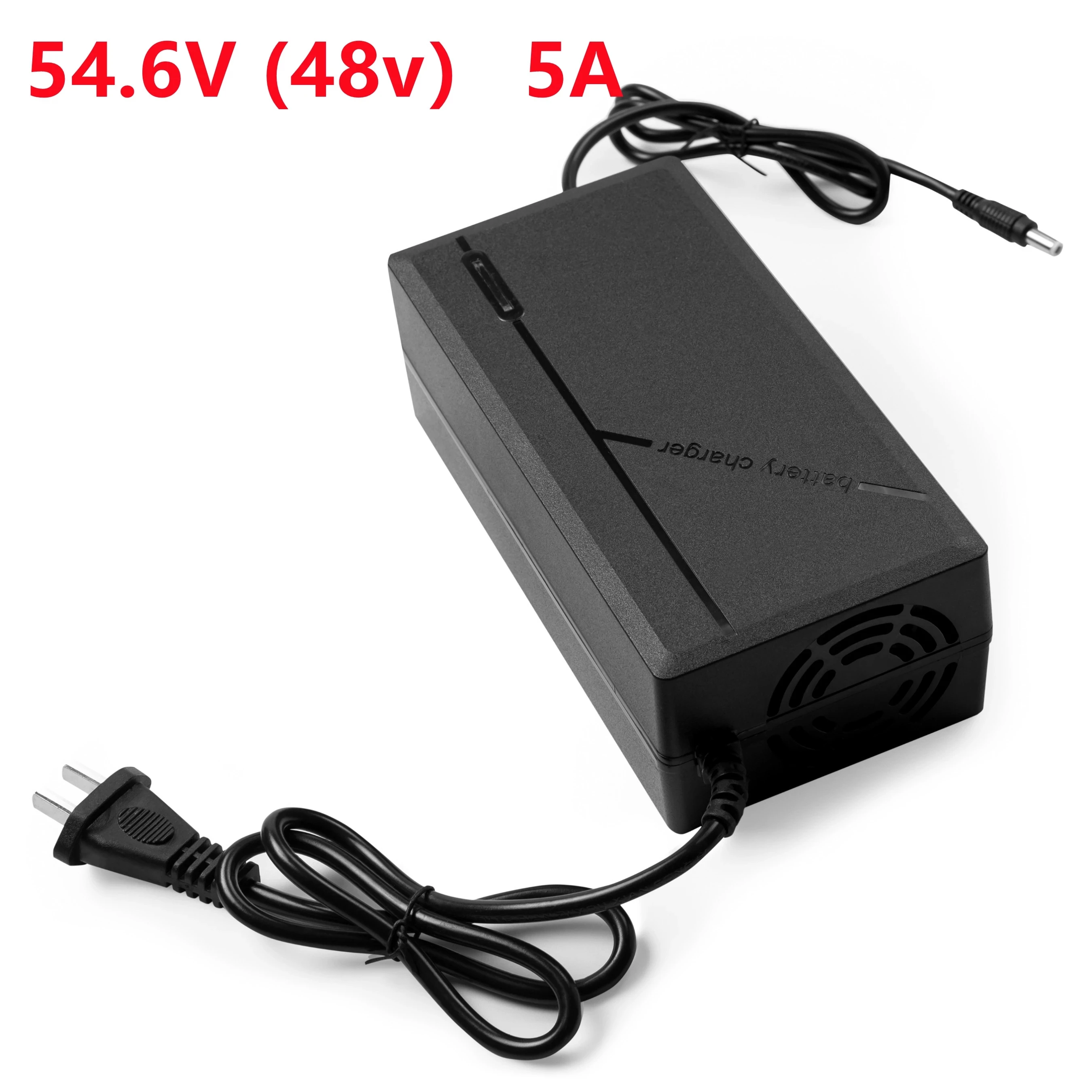 54.6V 5A Power Supply Adapter Smart Charger for 13S 48V Lithium Li