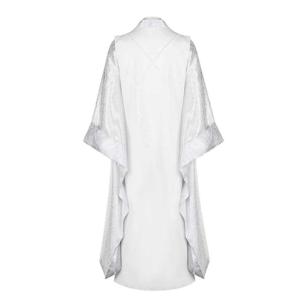 Costume da Saruman per Halloween, Abito Bianco da Uomo, Travestimento per Feste di Carnevale e Halloween, Outfit da Saruman - immagine 3