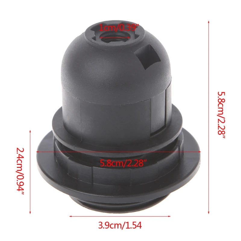E27 Lamp Bulb Holder Edison Screw Cap Socket White/Black Pendant Ceiling Light 53CA