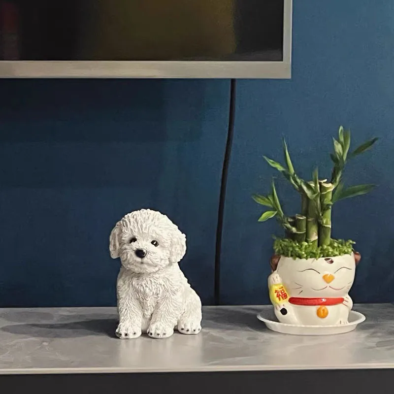 

Kawaii Bichon Frise силиконовая форма для домашних животных, модель, эпоксидная смола, бетон, ремесла, декоративные украшения, форма