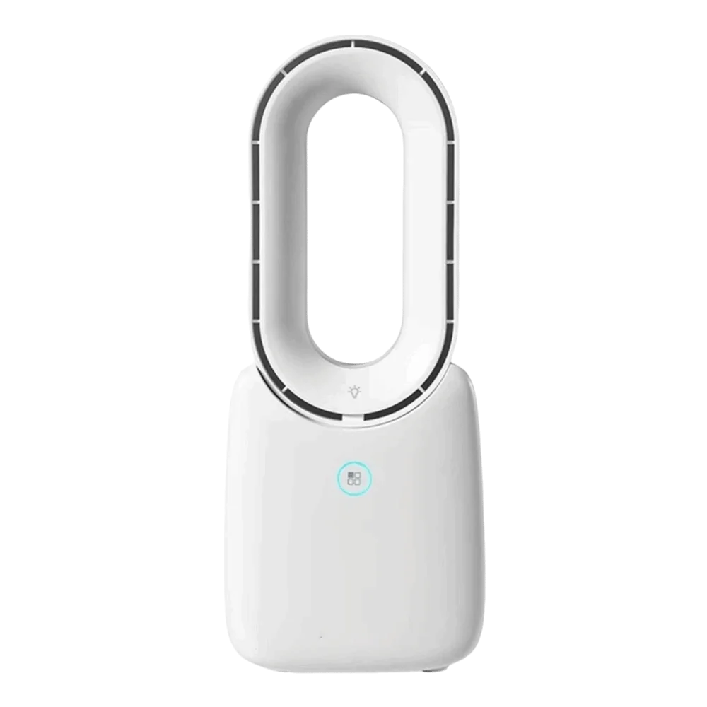 컬러풀한 조명 휴대용 책상 선풍기 터치 컨트롤 11.8인치 날개 없는 선풍기 LED 조명 조용한 테이블 선풍기 사무실용
