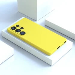 Premium Liquid Silicone Phone Back Cover for S24Plus (Yellow)