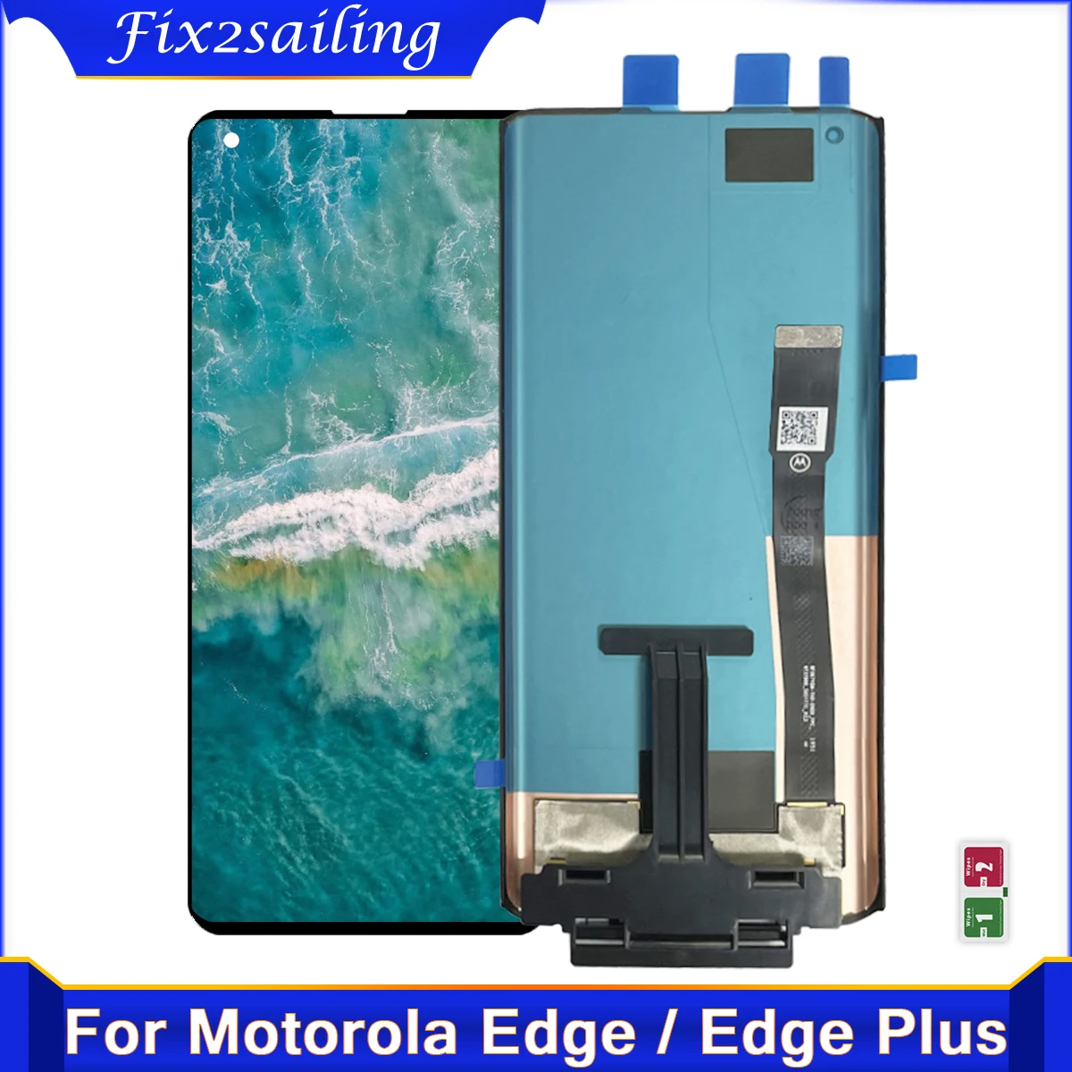 Original 6.7 For Edge Para Motorola Moto Borda + Lcd Digitador Da Tela