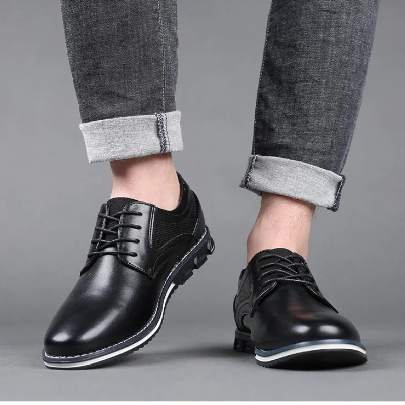 Men's Dress Casual Shoes High Quality British Business Work Shoes for Men Autumn Soft Sole Comfortable Party Shoe Men Sneakers