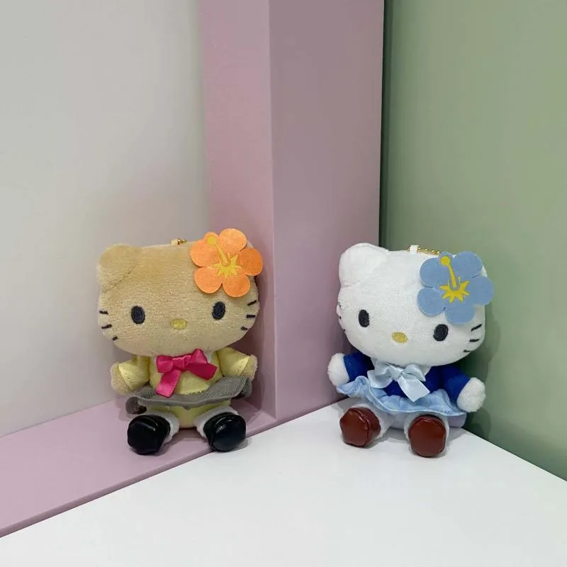 Kawaii Sanrio Hello Kitty Plush Toys Cute Cartoon Campus School Uniform Keychain Backpack Pendant Accessories Christmas Gifts 4