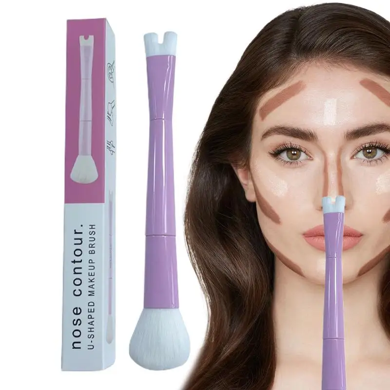 NoseContourUShapedMakeupBrushForSculptingAndDefiningNose