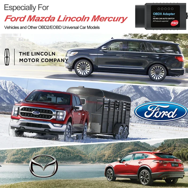 OBDMonster FORScan Pro For Ford Mazda Coding Car Diagnostic Tool with HS/ MS CAN Switch OBD2 ELM327 V1.5 Scanner Adapter