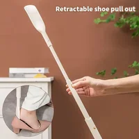 Telescopic Adjustable Length Shoe Horn Extendable Long Handle Shoehorn Stretchable Shoe Extractor Without Bending Over Wall 2