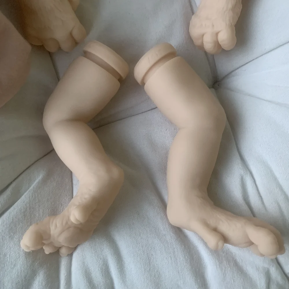 20inch Bebe Reborn Doll kit ELF Lucian The Hybrid Handmade Unfinished Unpainted Doll Parts with Cloth Body DIY Mould