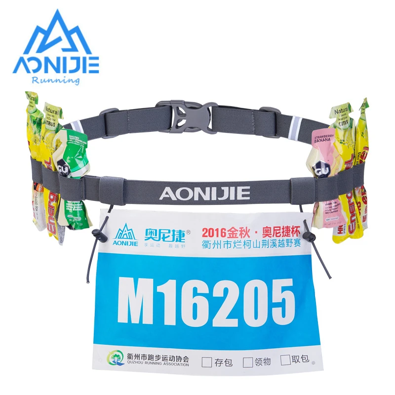 Sports pockets belts unisex triathlon marathon race number with gel holder running cloth outdoor