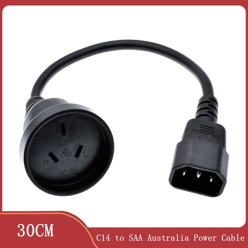 Power Adapter Cord For Pdu Psu Usp ,iec 320 C14 Male Plug To Saa