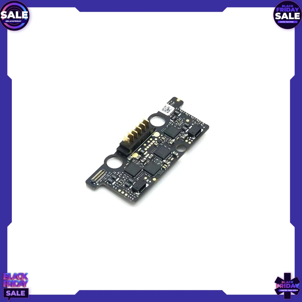 Détail des connecteurs sur la carte d'alimentation et module ESC d'origine pour DJI Mini 3 / Mini 3 Pro, étiquettes et marquages lisibles.