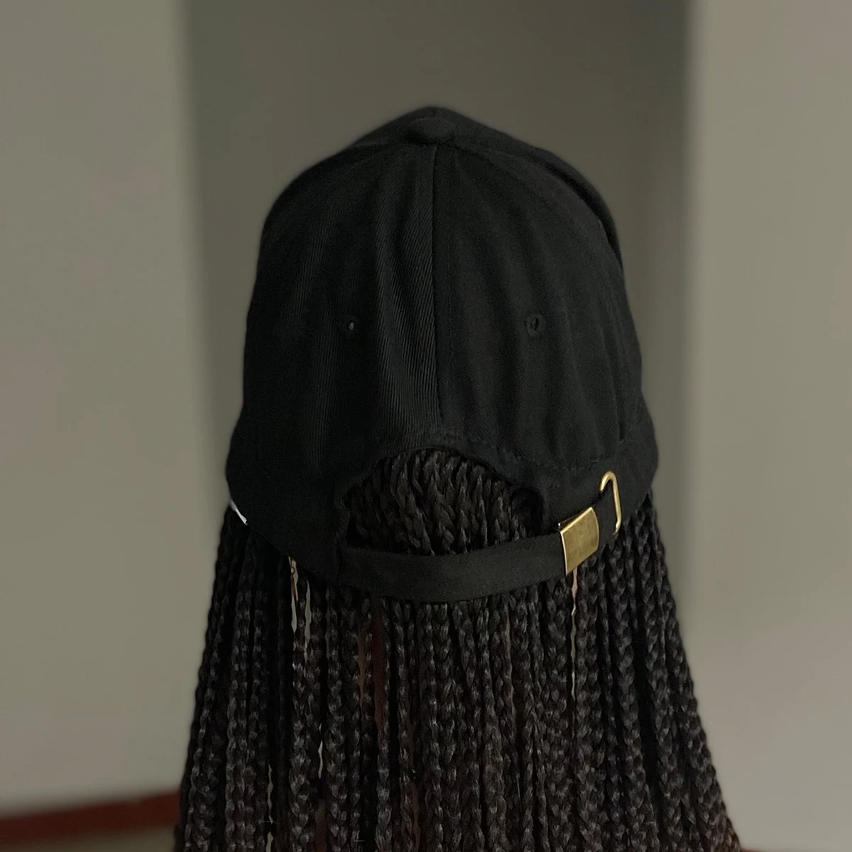 Synthetic Baseball Cap Braided Wig Hat With 3 Twist Box Braids Adjustable Cap Hat Braiding Hair Wig For Woman/Men Daily