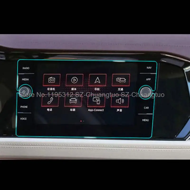 

Закаленное защитное стекло для VW Volkswagen Virtus 2018-2020, 8-дюймовая зеркальная ЖК-пленка с защитой от царапин