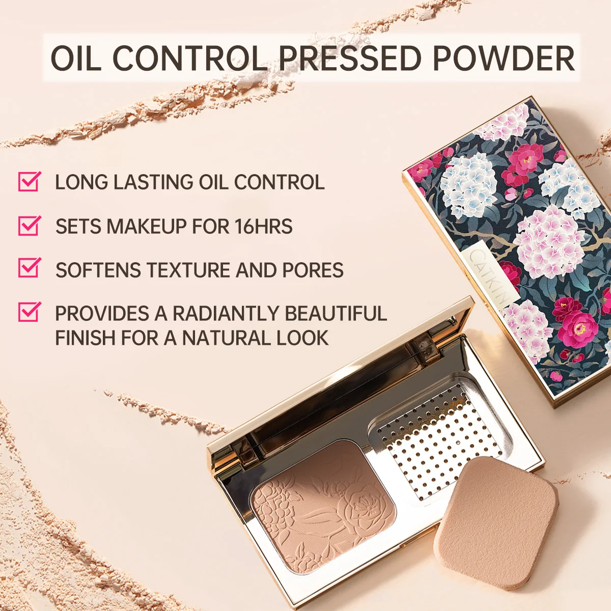 Pressed Powder Foundation Compact Powder Face Powder Makeup