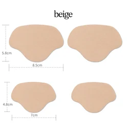 4 - Piece Self - Adhesive Sneaker Heel Repair Patches (Beige)