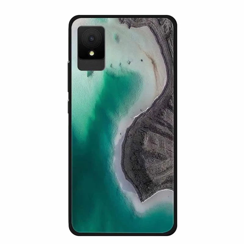 Colorful Marble Soft Silicone TPU Phone Case with Black Edge Bumper