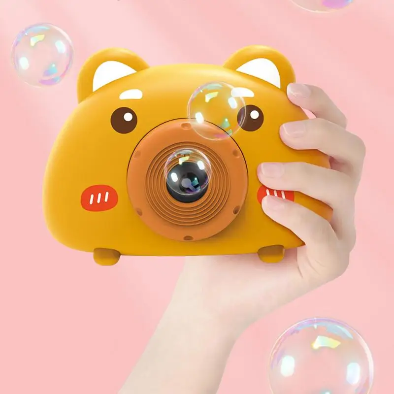 Cartoon Animal Bubble Machine Full Automatic Light Electric Blow Bubble Camera Kid Outdoor Multifunction Automatic Bubble Blower 5