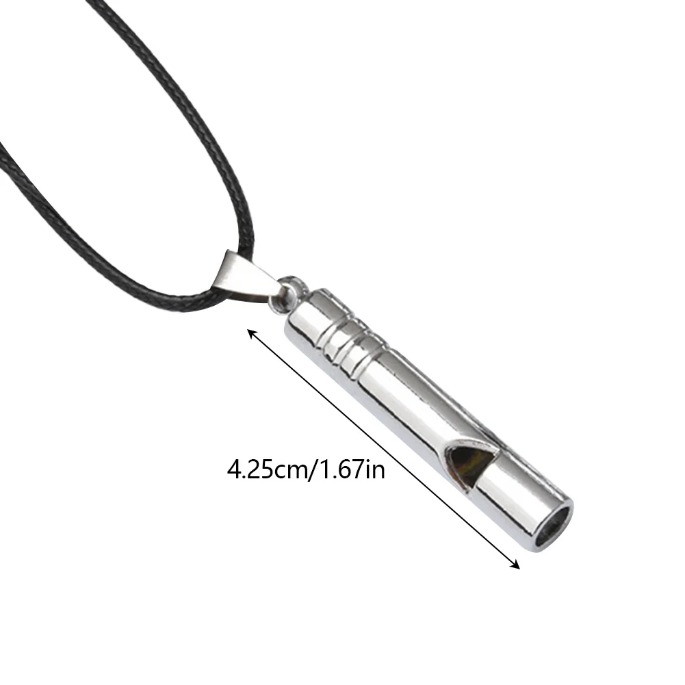 1Pc Outdoor Titanium Emergency Whistle Survival Safety MINI Whistle EDC Whistle Necklace Hiking Camping Trip Explore Survival