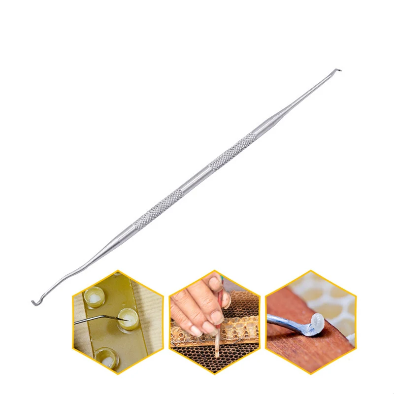 Stainless Steel Bee queen larva transferring needle Bee Larvae Retractable Grafting Tools Rearing Beekeeping Tools 1Pcs beekeeping tools,beekeeping accessories