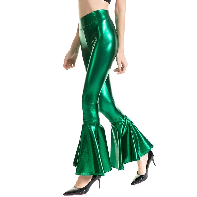 New Women Push Up Pants Club Leggings Mermaid High Waist Sexy Leggin Fish Punk Workout Mujer Holographic Pant Cheerleading Loose