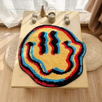 LAKEA Trippy Smiling Face Rug Handmade Rug Tufted Rug Gift for Friend Rugs for Bedroom Geek Gift Home Decor Carpet - Image 3
